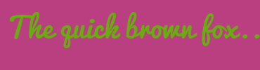 Image with Font Color 68AC10 and Background Color BA3F81
